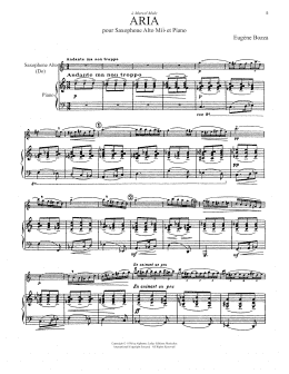 page one of Aria (Alto Sax and Piano)