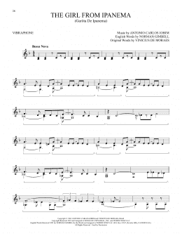 page one of The Girl From Ipanema (feat. Astrud Gilberto) (Vibraphone Solo)