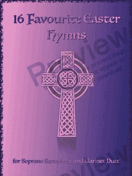 page one of 16 Favourite Easter Hymns for Soprano Saxophone and Clarinet Duet