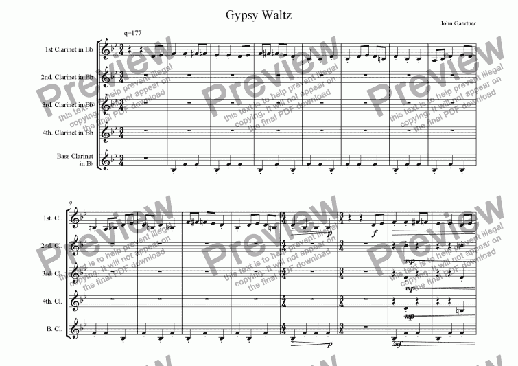 Gypsy Waltz Download Sheet Music Pdf File