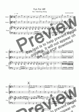 page one of Fun For All! for Violas and Piano