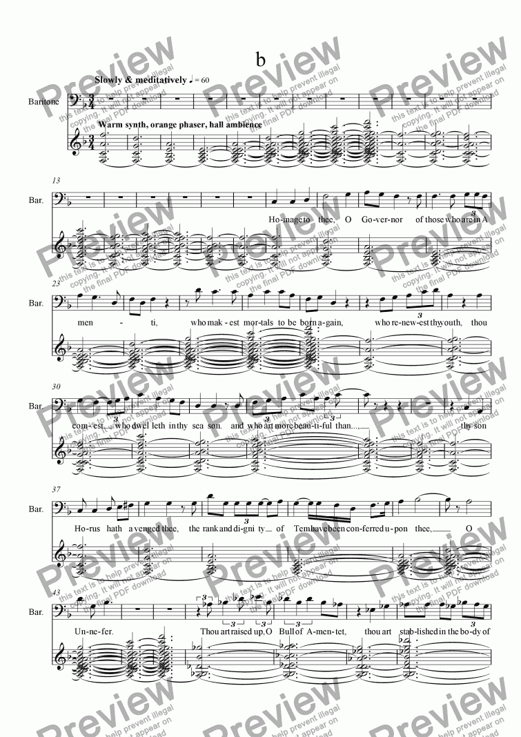 B - Download Sheet Music PDF File