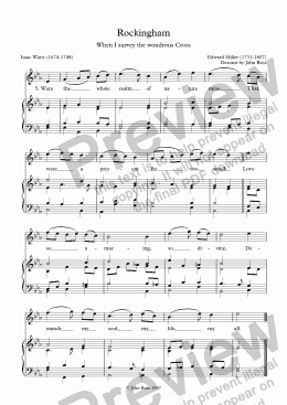 page one of Rockingham (When I survey the wondrous Cross) - Descant