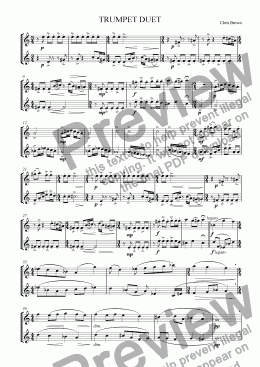 page one of Trumpet Duet