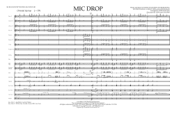 page one of Mic Drop - Full Score (Marching Band)