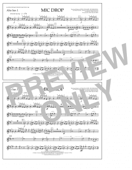 page one of Mic Drop - Alto Sax 1 (Marching Band)