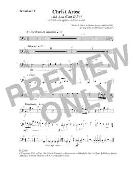 page one of Christ Arose (with And Can It Be?) (arr. David Schmidt) - Trombone 2 (Choir Instrumental Pak)