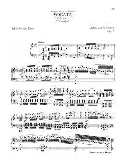 page one of Piano Sonata No. 8, Op. 13 ("Pathetique") (Piano Solo)