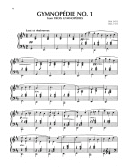 page one of Gymnopedie No. 1 (Piano Solo)