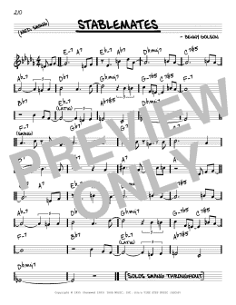 page one of Stablemates (Real Book – Melody & Chords – C Instruments)