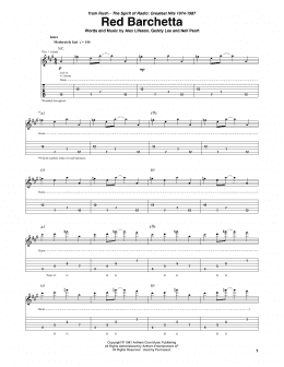 page one of Red Barchetta (Guitar Tab)