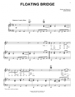 page one of Floating Bridge (Piano, Vocal & Guitar Chords (Right-Hand Melody))