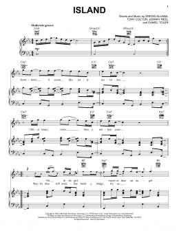 page one of Island (Piano, Vocal & Guitar Chords (Right-Hand Melody))