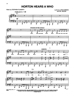 page one of Horton Hears A Who (from Seussical The Musical) (Piano & Vocal)