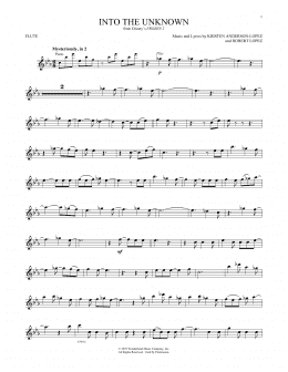 page one of Into The Unknown (from Disney's Frozen 2) (Flute Solo)