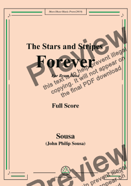 page one of Sousa-The Stars and Stripes Forever,for Brass Band