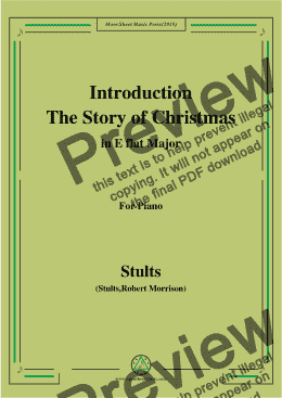 page one of Stults-The Story of Christmas,Introduction,in E flat Major,for Piano