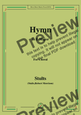 page one of Stults-The Story of Christmas,No.3,Hymn,Of the Fathers Love Begotten,in E Major,for Choral&Pno