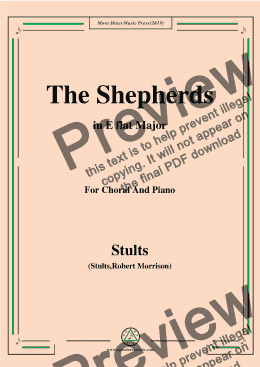 page one of Stults-The Story of Christmas,No.6,The Shepherds,Let Us Now Go Even...,in E flat Major,for Choral&Pno