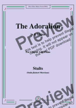 page one of Stults-The Story of Christmas,No.7,Adoration,O Wondrous Love,in E Major,for Choral&Pno