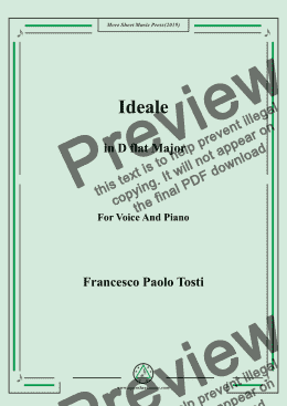 page one of Tosti-Ideale in D flat Major,For Voice&Pno