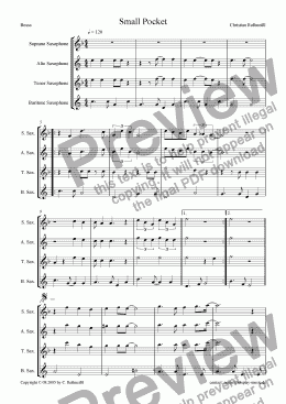 page one of Small Pocket (Saxophonquartett)