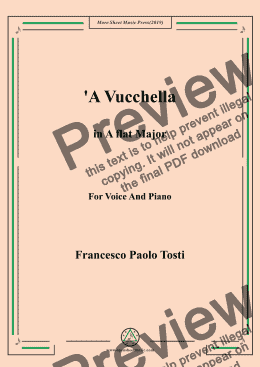 page one of Tosti-'A Vucchella in A flat Major,For Voice&Pno