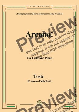 page one of Tosti-Arcano!, for Cello and Piano