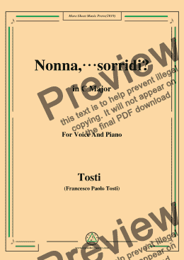 page one of Tosti-Nonna,sorridi in C Major,For Voice&Pno