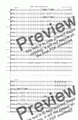 page one of Aliyah - A Symphonic Movement for Film Orchestra