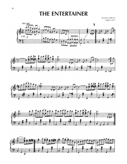 page one of The Entertainer (Piano Solo)