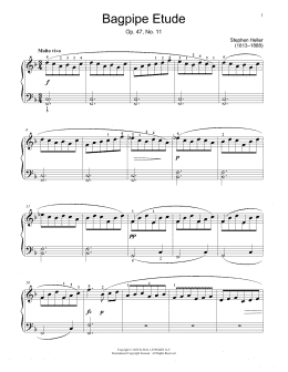 page one of Bagpipe Etude, Op. 47, No. 11 (Educational Piano)