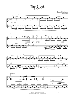page one of The Brook, Op. 32, No. 2 (Educational Piano)