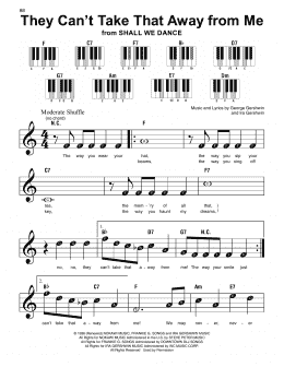 page one of They Can't Take That Away From Me (Super Easy Piano)