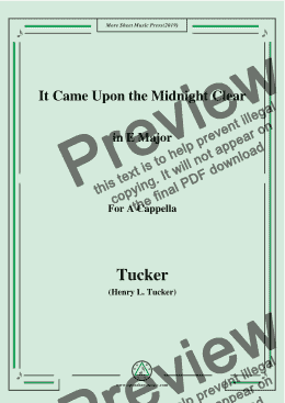 page one of Tucker-It Came Upon the Midnight Clear,in E Major,A Cappella