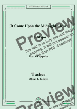 page one of Tucker-It Came Upon the Midnight Clear,in F Major,A Cappella