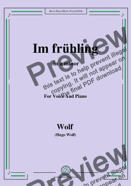 page one of Wolf-Im frühling in a minor