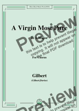 page one of Gilbert-Christmas Carol,A Virgin Most Pure,in A Major