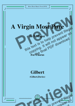 page one of Gilbert-Christmas Carol,A Virgin Most Pure,in F Major