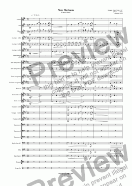 page one of New Horizons (Concert Band )