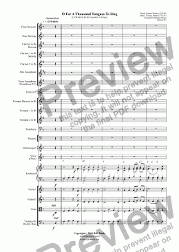 page one of O For A Thousand Tongues (Lyngham) - Mixed Ensemble