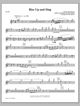 page one of Rise Up And Sing - Flute (Choir Instrumental Pak)