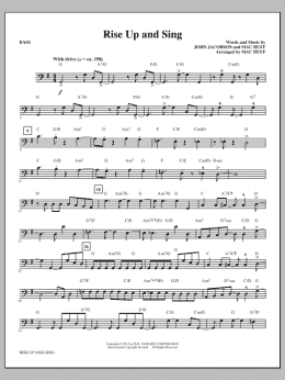 page one of Rise Up And Sing - Bass (Choir Instrumental Pak)