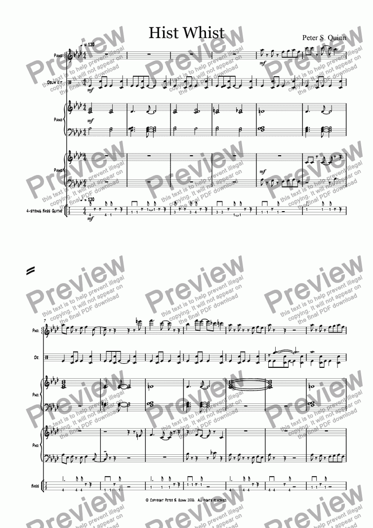 Hist Whist Download Sheet Music Pdf File