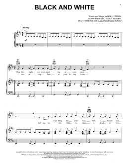 page one of Black And White (Piano, Vocal & Guitar Chords (Right-Hand Melody))