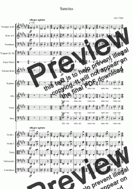 page one of Missa Solemnis - Sanctus