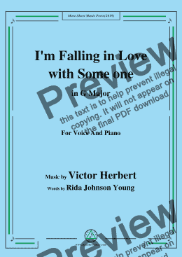 page one of Victor Herbert-I'm Falling in Love with Someone,in G Major,for Voice&Piano