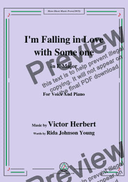 page one of Victor Herbert-I'm Falling in Love with Someone,in E Major,for Voice&Piano