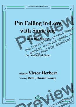 page one of Victor Herbert-I'm Falling in Love with Someone,in D flat Major,for Voice&Piano