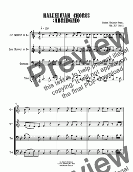 page one of Hallelujah Chorus(Abridged)